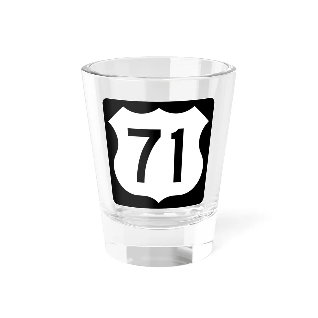 US 71 IA (Iowa) (Road Sign) Shot Glass 1.5oz 1.5oz - Go Mug Yourself