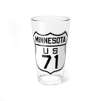 US 71 Minnesota 1926 (Minnesota) (Road Sign) Pint Glass 16oz 16oz - Go Mug Yourself
