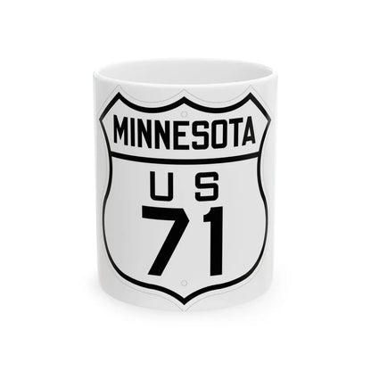 US 71 Minnesota 1926 (Minnesota) (Road Sign) White Coffee Mug 11oz - Go Mug Yourself