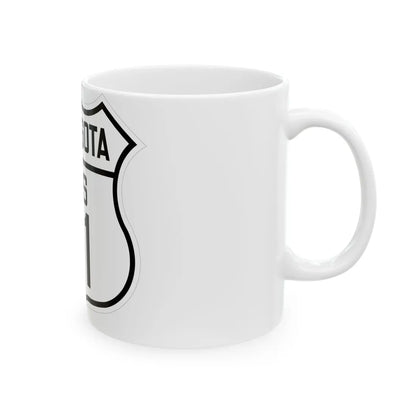 US 71 Minnesota 1926 (Minnesota) (Road Sign) White Coffee Mug - Go Mug Yourself