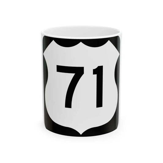 US 71 MN 1961 (Minnesota) (Road Sign) White Coffee Mug 11oz - Go Mug Yourself
