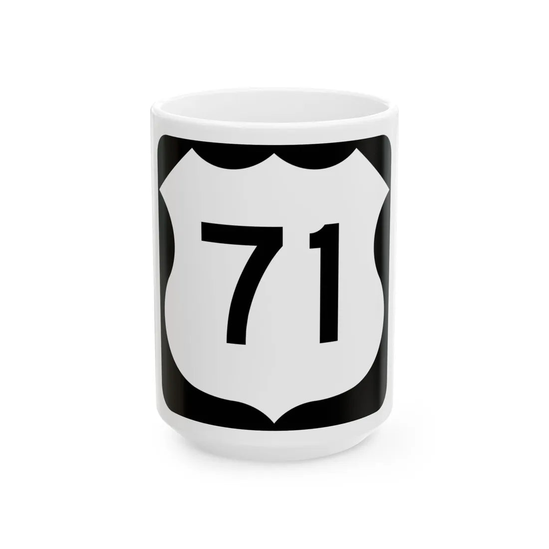 US 71 MN 1961 (Minnesota) (Road Sign) White Coffee Mug 15oz - Go Mug Yourself
