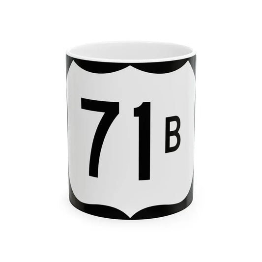 US 71B (Arkansas) (Road Sign) White Coffee Mug 11oz - Go Mug Yourself
