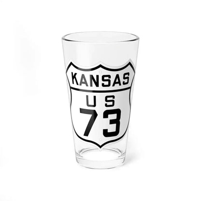 US 73 Kansas 1926 (Kansas) (Road Sign) Pint Glass 16oz 16oz - Go Mug Yourself