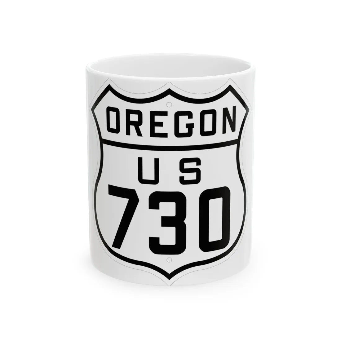 US 730 Oregon 1926 (Oregon) (Road Sign) White Coffee Mug 11oz - Go Mug Yourself