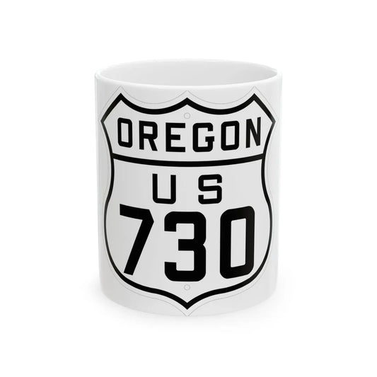 US 730 Oregon 1926 (Oregon) (Road Sign) White Coffee Mug 11oz - Go Mug Yourself