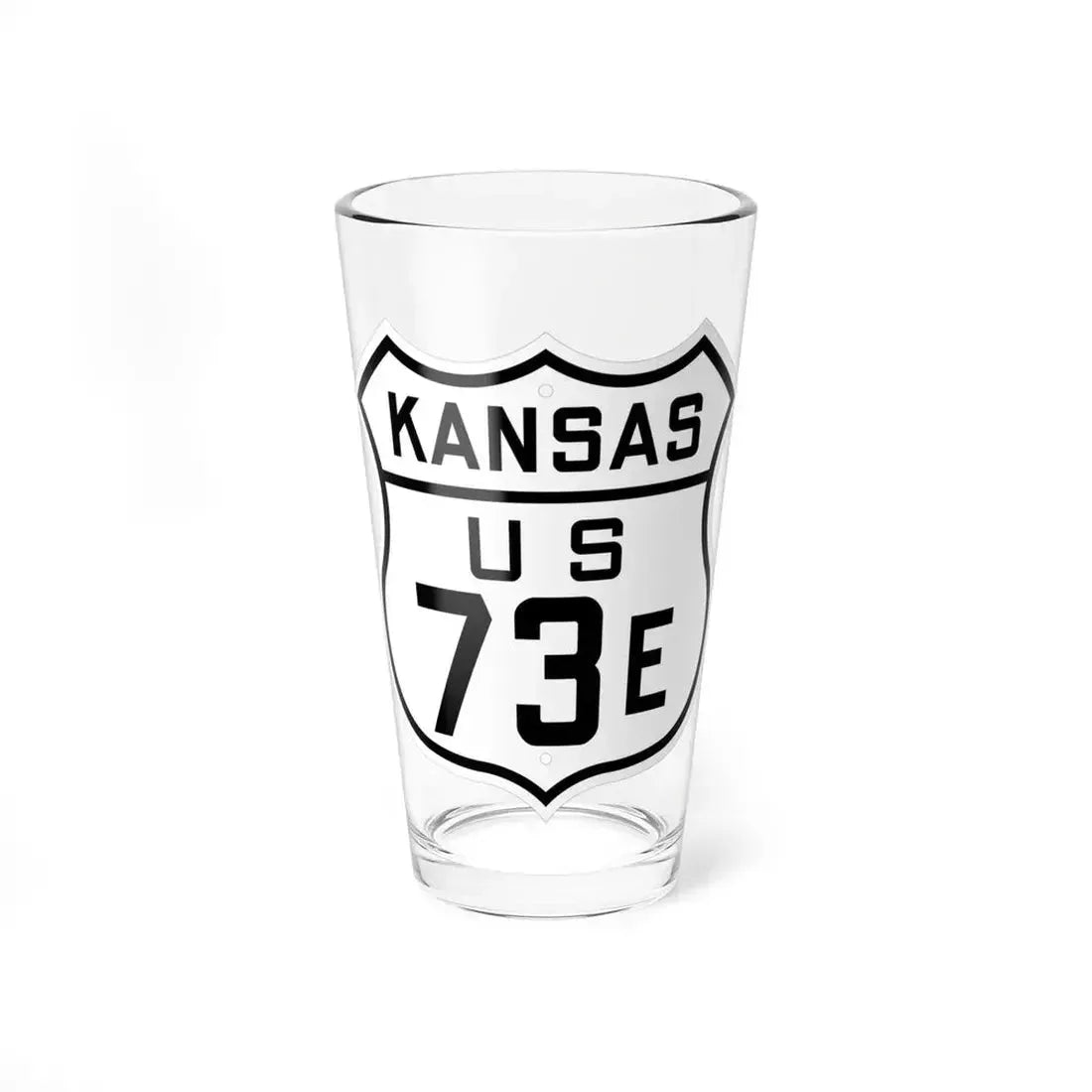 US 73E Kansas 1926 (Kansas) (Road Sign) Pint Glass 16oz 16oz - Go Mug Yourself
