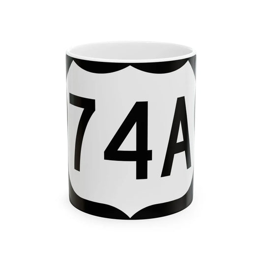 US 74A (North Carolina) (Road Sign) White Coffee Mug 11oz - Go Mug Yourself