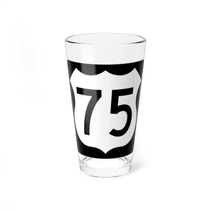 US 75 IA (Iowa) (Road Sign) Pint Glss 16oz 16oz - Go Mug Yourself