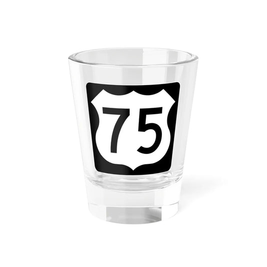 US 75 IA (Iowa) (Road Sign) Shot Glass 1.5oz 1.5oz - Go Mug Yourself