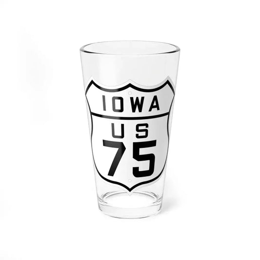 US 75 Iowa 1926 (Iowa) (Road Sign) Pint Glass 16oz 16oz - Go Mug Yourself