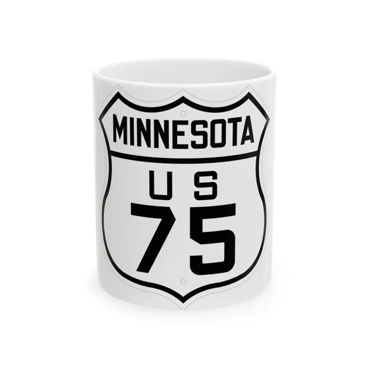 US 75 Minnesota 1926 (Minnesota) (Road Sign) White Coffee Mug 11oz - Go Mug Yourself