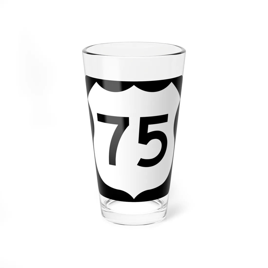 US 75 MN 1961 (Minnesota) (Road Sign) Pint Glass 16oz 16oz - Go Mug Yourself