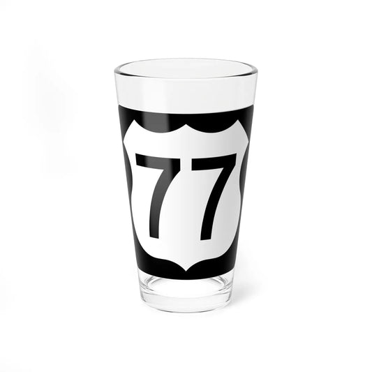 US 77 IA (Iowa) (Road Sign) Pint Glass 16oz 16oz - Go Mug Yourself