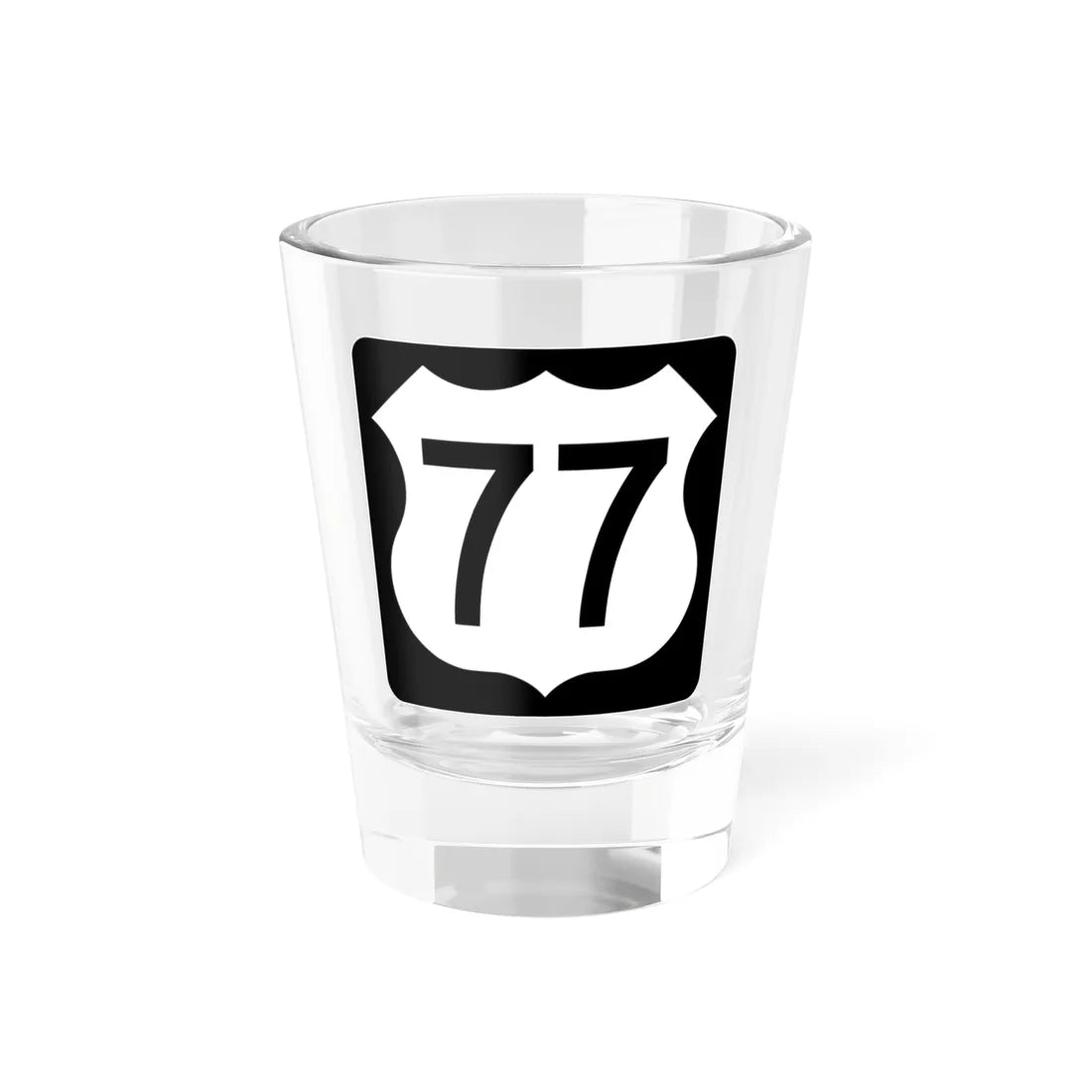 US 77 IA (Iowa) (Road Sign) Shot Glass 1.5oz 1.5oz - Go Mug Yourself