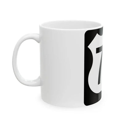 US 77 IA (Iowa) (Road Sign) White Coffee Mug - Go Mug Yourself