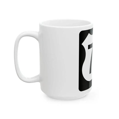 US 77 IA (Iowa) (Road Sign) White Coffee Mug - Go Mug Yourself