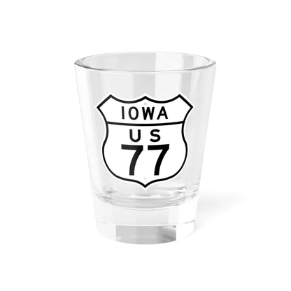 US 77 Iowa 1948 (Iowa) (Road Sign) Shot Glass 1.5oz 1.5oz - Go Mug Yourself