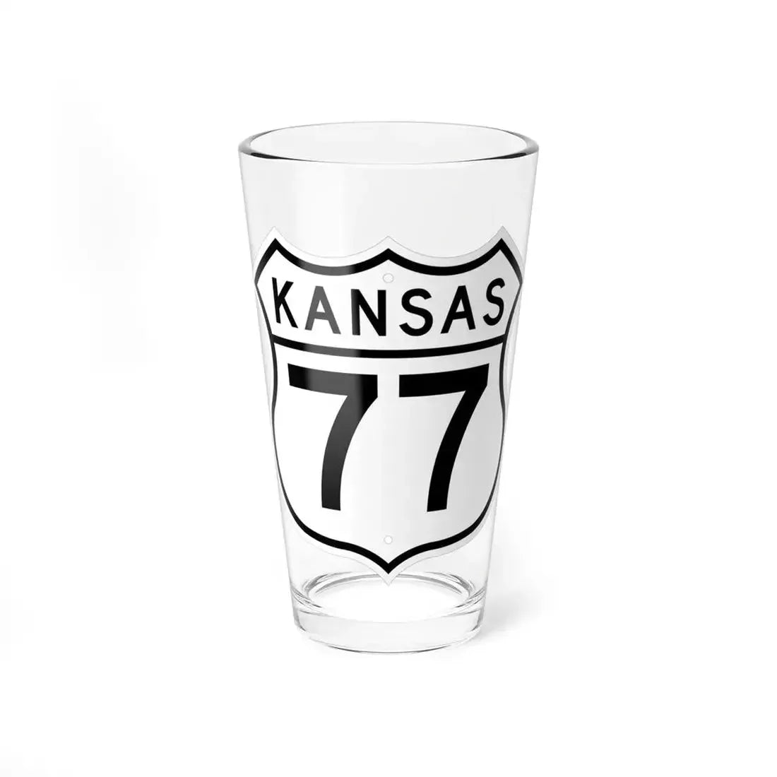 US 77 Kansas 1962 (Kansas) (Road Sign) Pint Glass 16oz 16oz - Go Mug Yourself
