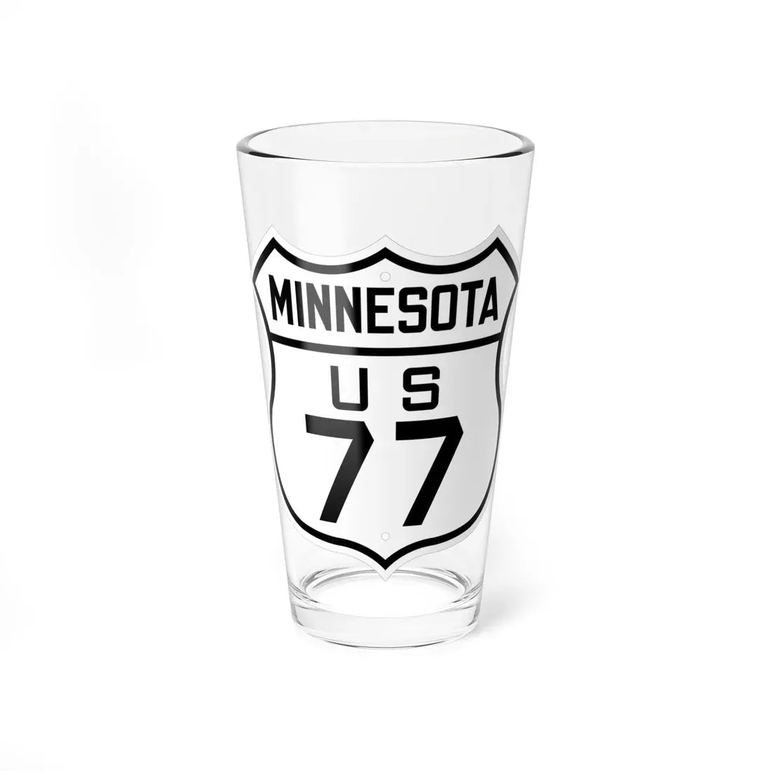 US 77 Minnesota 1926 (Minnesota) (Road Sign) Pint Glass 16oz 16oz - Go Mug Yourself