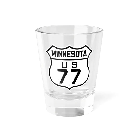 US 77 Minnesota 1926 (Minnesota) (Road Sign) Shot Glass 1.5oz 1.5oz - Go Mug Yourself