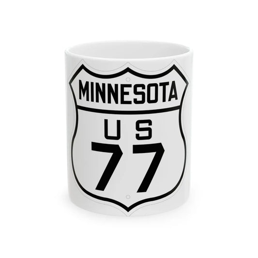 US 77 Minnesota 1926 (Minnesota) (Road Sign) White Coffee Mug 11oz - Go Mug Yourself