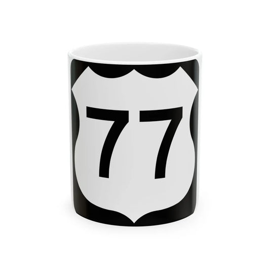 US 77 MN 1961 (Minnesota) (Road Sign) White Coffee Mug 11oz - Go Mug Yourself