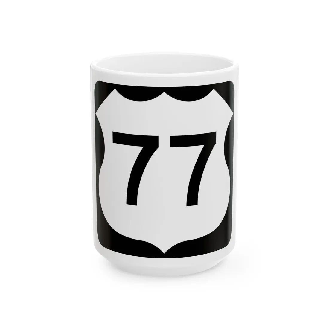 US 77 MN 1961 (Minnesota) (Road Sign) White Coffee Mug 15oz - Go Mug Yourself