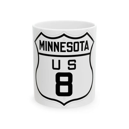 US 8 Minnesota 1926 (Minnesota) (Road Sign) White Coffee Mug 11oz - Go Mug Yourself