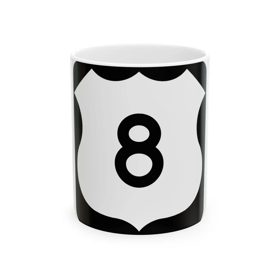 US 8 MN 1961 (Minnesota) (Road Sign) White Coffee Mug 11oz - Go Mug Yourself