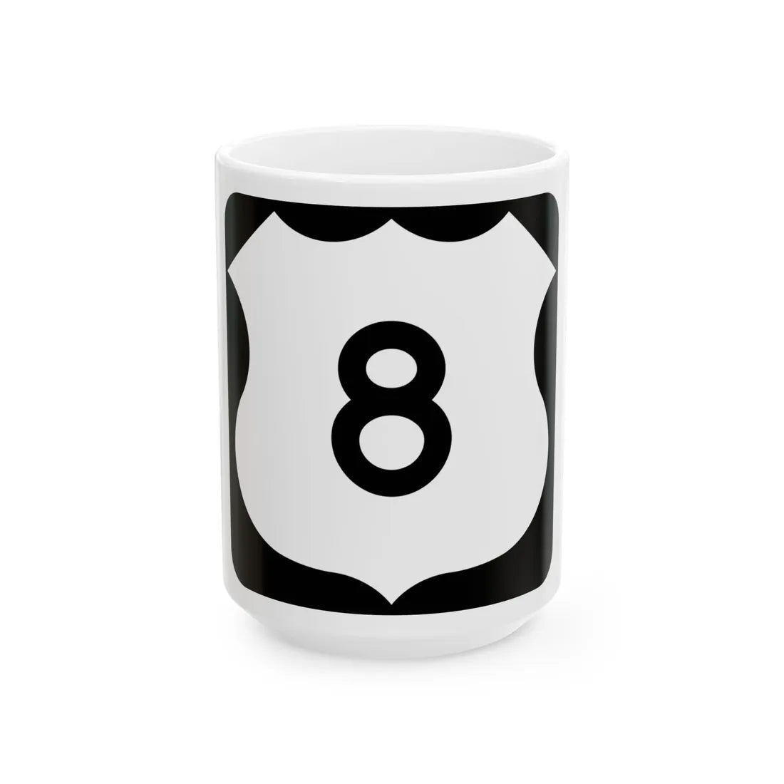 US 8 MN 1961 (Minnesota) (Road Sign) White Coffee Mug 15oz - Go Mug Yourself