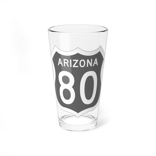 US 80 Arizona 1956 (Arizona) (Road Sign) Pint Glss 16oz 16oz - Go Mug Yourself
