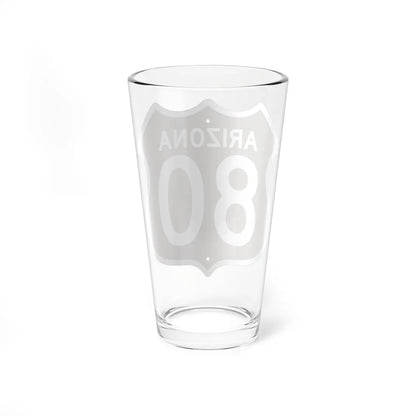US 80 Arizona 1956 East (Arizona) (Road Sign) Pint Glass 16oz - Go Mug Yourself