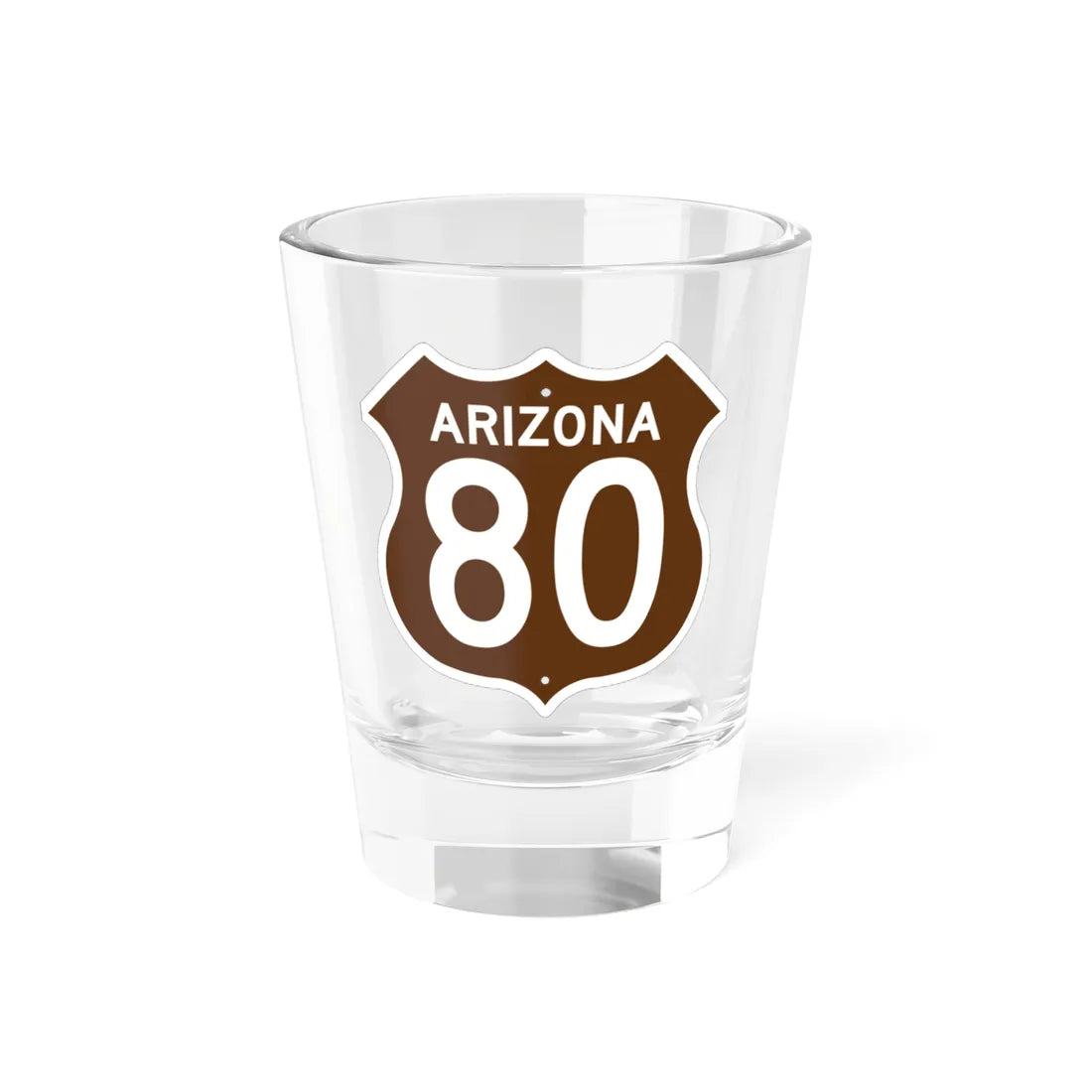 US 80 Arizona 1956 East (Arizona) (Road Sign) Shot Glass 1.5oz 1.5oz - Go Mug Yourself
