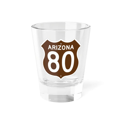 US 80 Arizona 1956 East (Arizona) (Road Sign) Shot Glass 1.5oz 1.5oz - Go Mug Yourself