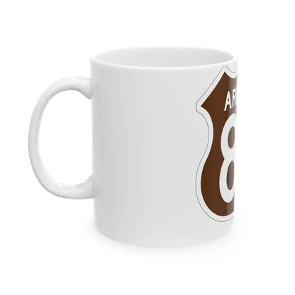 US 80 Arizona 1956 East (Arizona) (Road Sign) White Coffee Mug - Go Mug Yourself