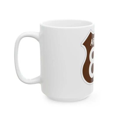 US 80 Arizona 1956 East (Arizona) (Road Sign) White Coffee Mug - Go Mug Yourself