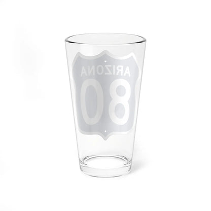US 80 Arizona 1956 West (Arizona) (Road Sign) Pint Glass 16oz - Go Mug Yourself