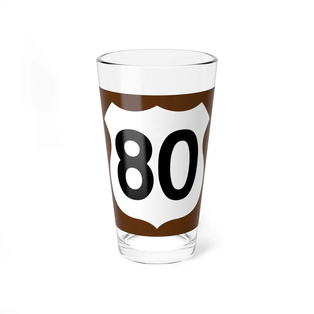 US 80 AZ 1960 east (Arizona) (Road Sign) Pint Glass 16oz 16oz - Go Mug Yourself