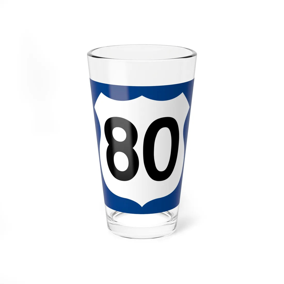 US 80 AZ 1960 west (Arizona) (Road Sign) Pint Glass 16oz - Go Mug Yourself