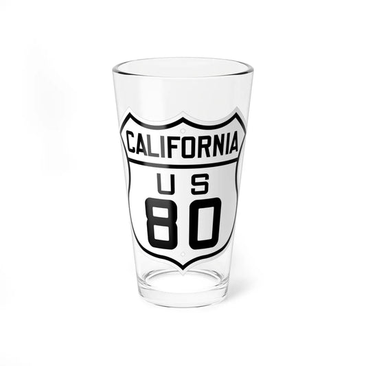 US 80 California 1926 (California) (Road Sign) Pint Glass 16oz 16oz - Go Mug Yourself