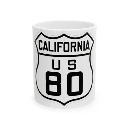US 80 California 1926 (California) (Road Sign) White Coffee Mug 11oz - Go Mug Yourself
