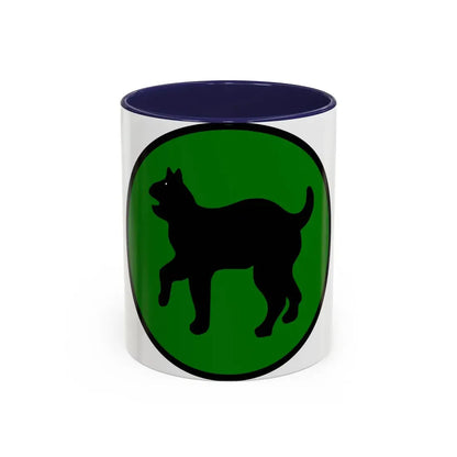 US 81st Infantry Division SSI (U.S. Army) Accent Coffee Mug 11oz Navy - Go Mug Yourself