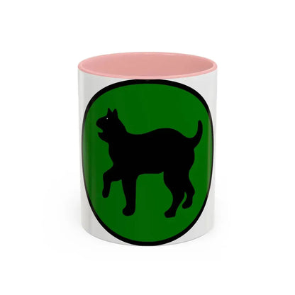 US 81st Infantry Division SSI (U.S. Army) Accent Coffee Mug 11oz Pink - Go Mug Yourself