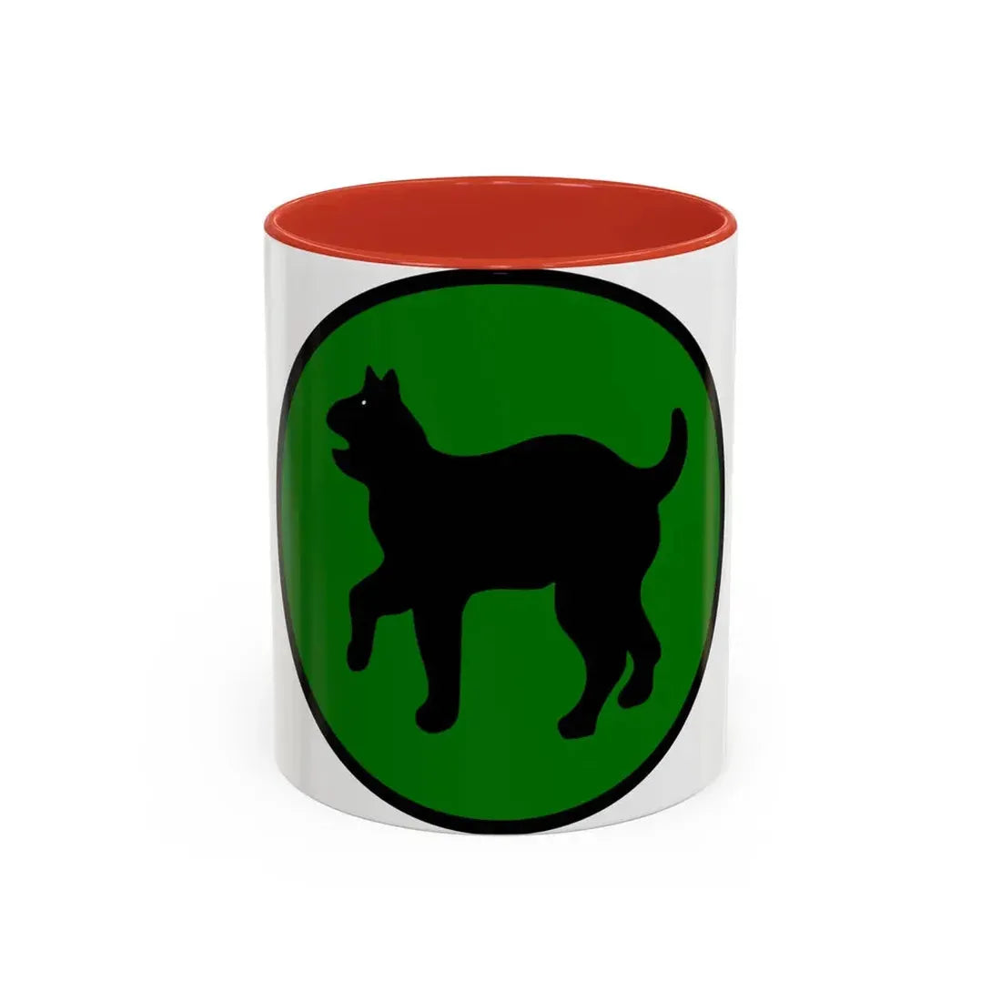 US 81st Infantry Division SSI (U.S. Army) Accent Coffee Mug 11oz Red - Go Mug Yourself