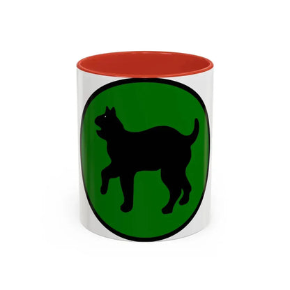 US 81st Infantry Division SSI (U.S. Army) Accent Coffee Mug 11oz Red - Go Mug Yourself