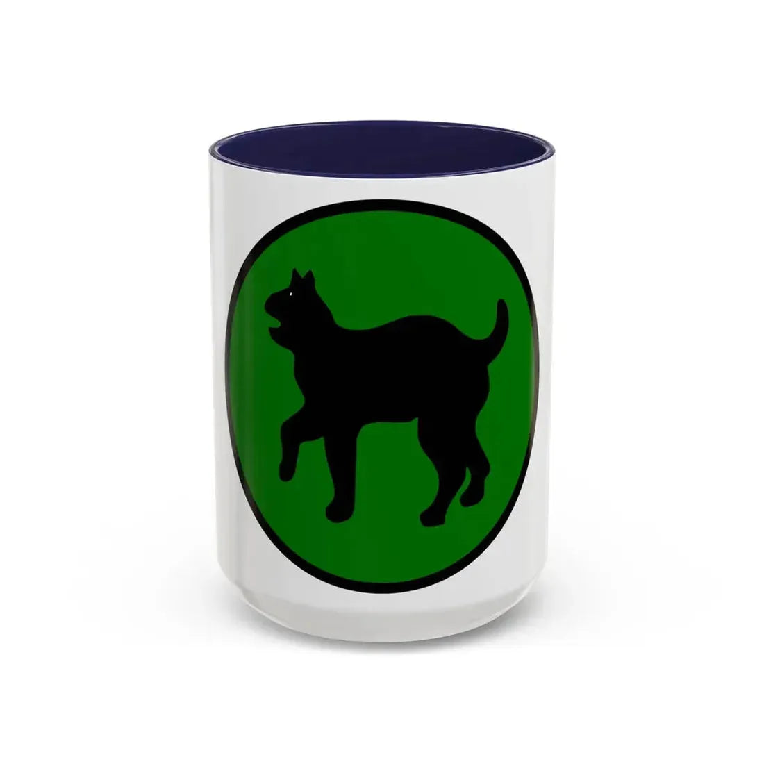 US 81st Infantry Division SSI (U.S. Army) Accent Coffee Mug 15oz Navy - Go Mug Yourself