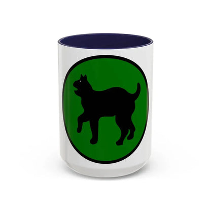 US 81st Infantry Division SSI (U.S. Army) Accent Coffee Mug 15oz Navy - Go Mug Yourself