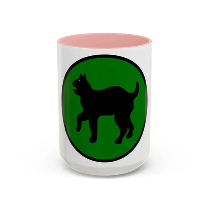 US 81st Infantry Division SSI (U.S. Army) Accent Coffee Mug 15oz Pink - Go Mug Yourself