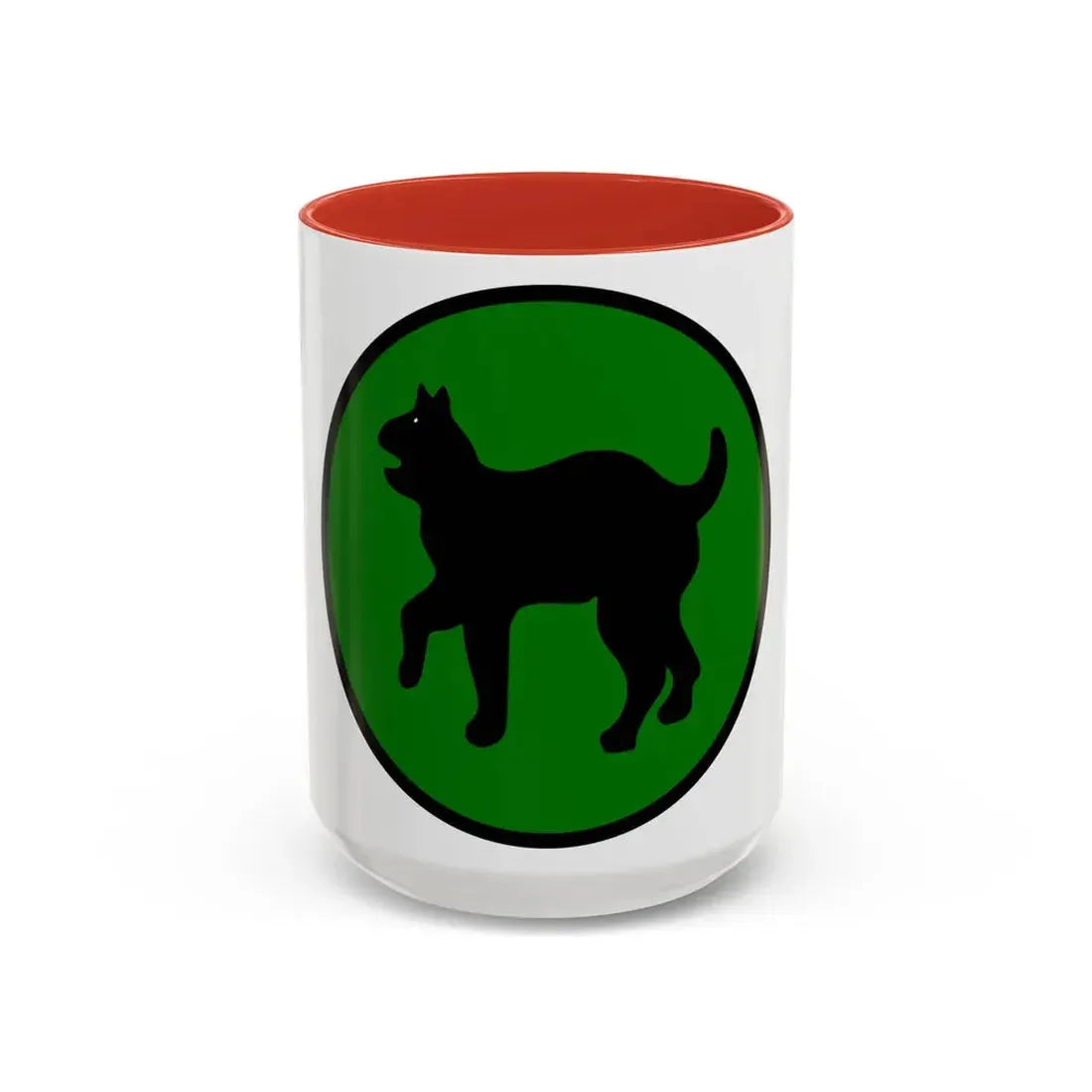US 81st Infantry Division SSI (U.S. Army) Accent Coffee Mug 15oz Red - Go Mug Yourself